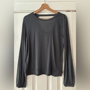 Chaser Flecked Grey Long Sleeve Silk Viscose Blend Size Large NWT